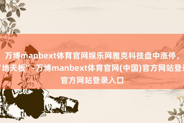 万博manbext体育官网娱乐网雅克科技盘中涨停，演出“地天板”-万博manbext体育官网(中国)官方网站登录入口