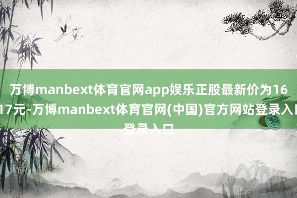 万博manbext体育官网app娱乐正股最新价为16.17元-万博manbext体育官网(中国)官方网站登录入口